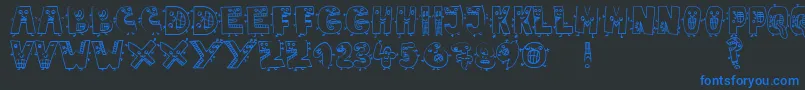 JmhMarianaBlanca Font – Blue Fonts on Black Background