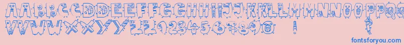 JmhMarianaBlanca Font – Blue Fonts on Pink Background