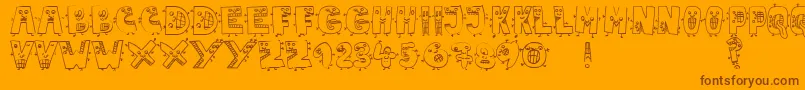 Weitere Informationen zur JmhMarianaBlanca-Schriftart JmhMarianaBlanca-Schriftart – Braune Schriften auf orangefarbenem Hintergrund