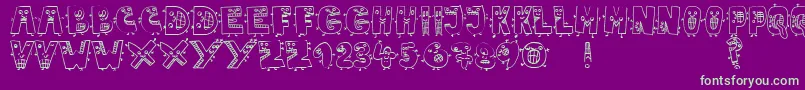 JmhMarianaBlanca Font – Green Fonts on Purple Background