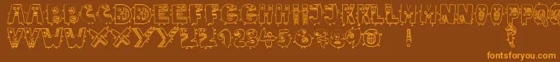 JmhMarianaBlanca Font – Orange Fonts on Brown Background