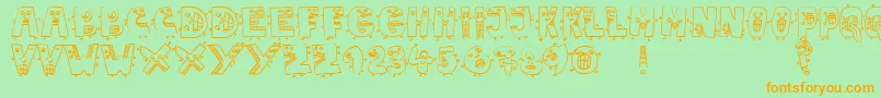JmhMarianaBlanca Font – Orange Fonts on Green Background