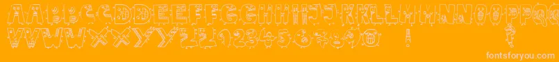 JmhMarianaBlanca Font – Pink Fonts on Orange Background