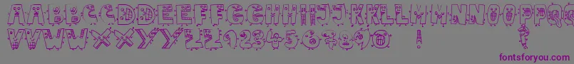 JmhMarianaBlanca Font – Purple Fonts on Gray Background