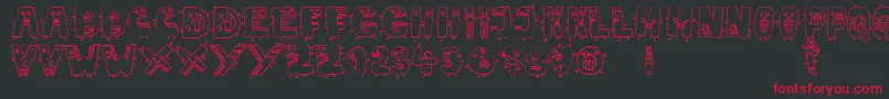 JmhMarianaBlanca Font – Red Fonts on Black Background