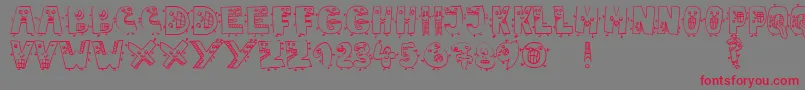JmhMarianaBlanca Font – Red Fonts on Gray Background