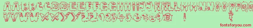 JmhMarianaBlanca Font – Red Fonts on Green Background