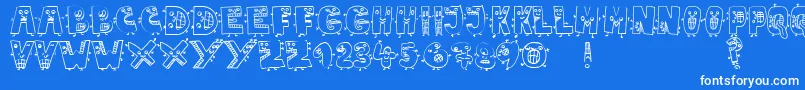 JmhMarianaBlanca Font – White Fonts on Blue Background