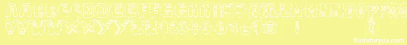 JmhMarianaBlanca Font – White Fonts on Yellow Background