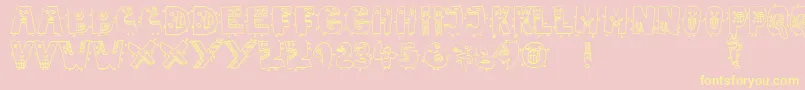 JmhMarianaBlanca Font – Yellow Fonts on Pink Background