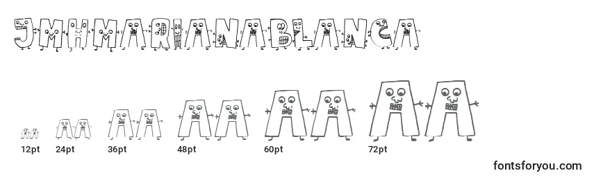 JmhMarianaBlanca Font Sizes