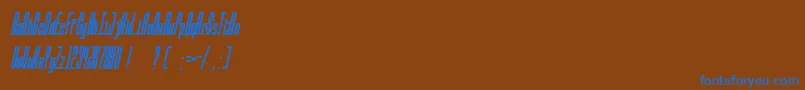 BallbaseItalic Font – Blue Fonts on Brown Background