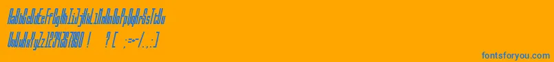 BallbaseItalic Font – Blue Fonts on Orange Background