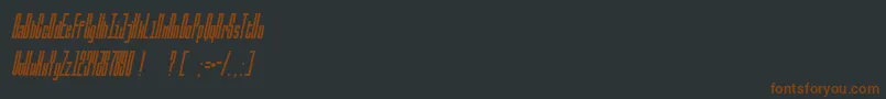 BallbaseItalic Font – Brown Fonts on Black Background