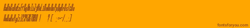 BallbaseItalic Font – Brown Fonts on Orange Background