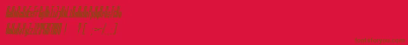 Police BallbaseItalic – polices brunes sur fond rouge