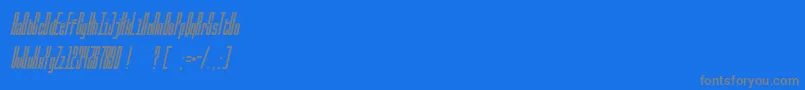 BallbaseItalic Font – Gray Fonts on Blue Background
