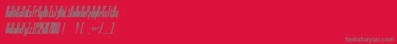 BallbaseItalic Font – Gray Fonts on Red Background