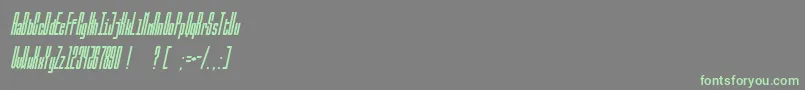 BallbaseItalic Font – Green Fonts on Gray Background