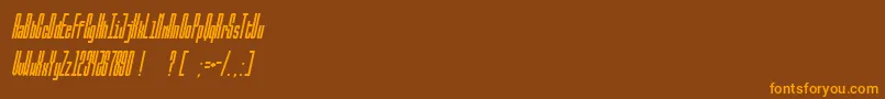 BallbaseItalic Font – Orange Fonts on Brown Background
