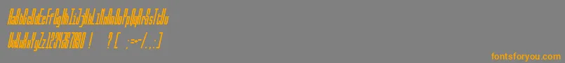 BallbaseItalic Font – Orange Fonts on Gray Background