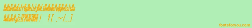BallbaseItalic Font – Orange Fonts on Green Background