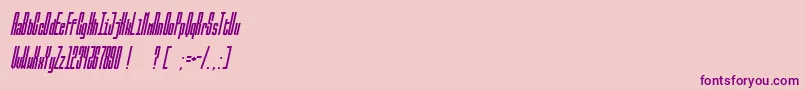 BallbaseItalic Font – Purple Fonts on Pink Background