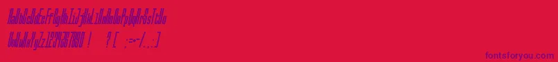 BallbaseItalic Font – Purple Fonts on Red Background