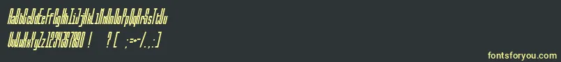 BallbaseItalic Font – Yellow Fonts on Black Background