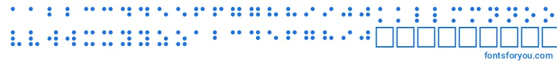 BrailleRegular-Schriftart – Blaue Schriften