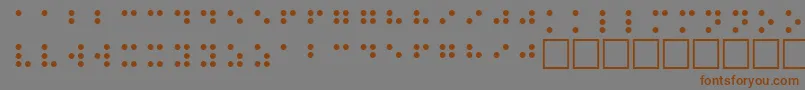 BrailleRegular-Schriftart – Braune Schriften auf grauem Hintergrund
