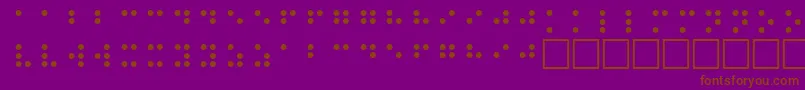 Police BrailleRegular – polices brunes sur fond violet