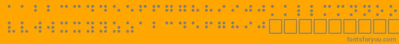 BrailleRegular-Schriftart – Graue Schriften auf orangefarbenem Hintergrund