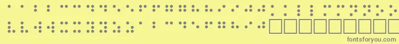 BrailleRegular Font – Gray Fonts on Yellow Background