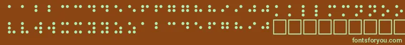 BrailleRegular Font – Green Fonts on Brown Background