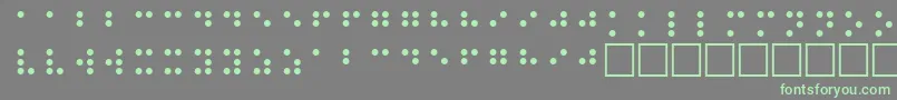 BrailleRegular Font – Green Fonts on Gray Background