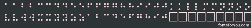 Czcionka BrailleRegular – różowe czcionki na czarnym tle