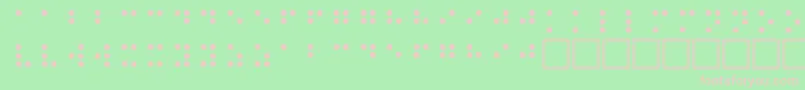 BrailleRegular Font – Pink Fonts on Green Background