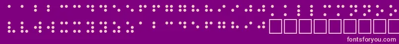 BrailleRegular Font – Pink Fonts on Purple Background