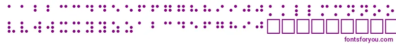 BrailleRegular-Schriftart – Violette Schriften