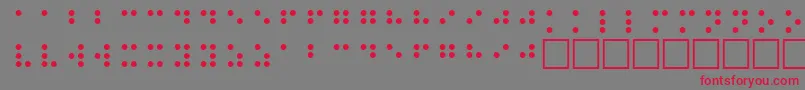 BrailleRegular Font – Red Fonts on Gray Background
