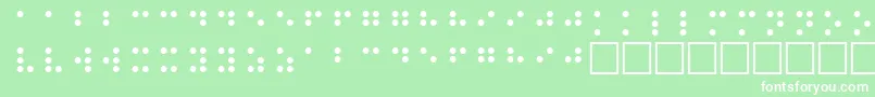 BrailleRegular Font – White Fonts on Green Background
