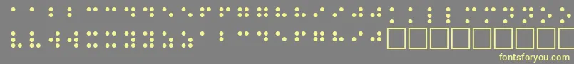 BrailleRegular Font – Yellow Fonts on Gray Background