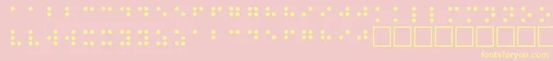 BrailleRegular Font – Yellow Fonts on Pink Background