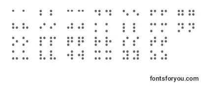 Przegląd czcionki BrailleRegular