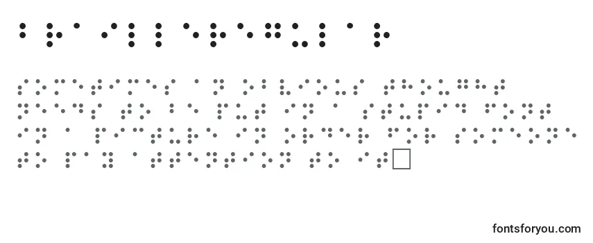 Przegląd czcionki BrailleRegular