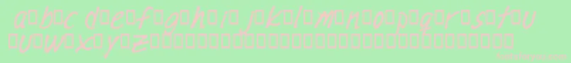 MementomoriRegular Font – Pink Fonts on Green Background