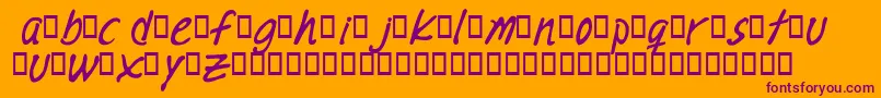 MementomoriRegular Font – Purple Fonts on Orange Background