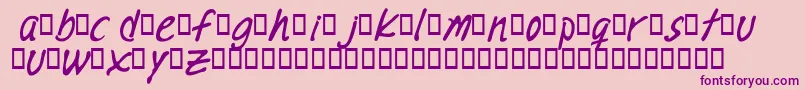 MementomoriRegular Font – Purple Fonts on Pink Background