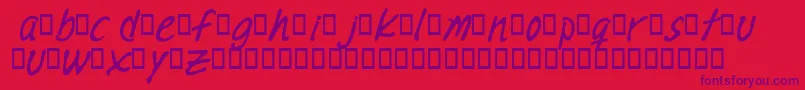 MementomoriRegular Font – Purple Fonts on Red Background